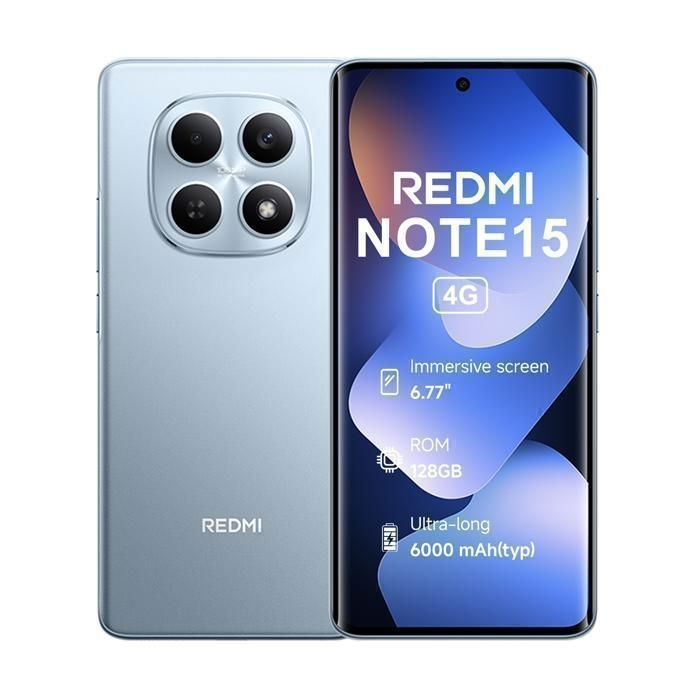 XIAOMI Redmi Note 15 4G Smartphone 6+ 6 77 Pouces AMOLED Batterie 6000mAh TurboCharge Chargeur Non Inclus - vue 2