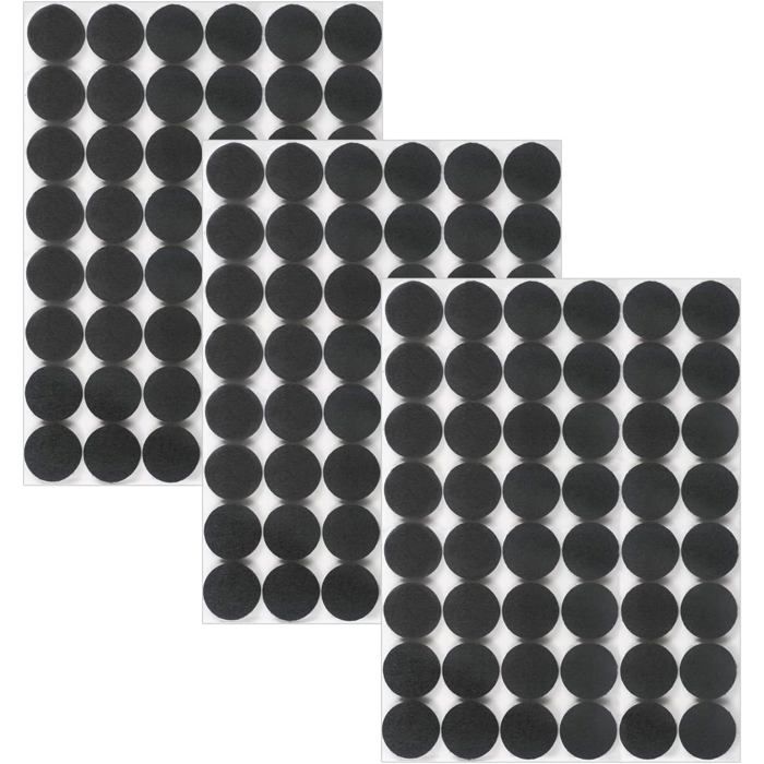 144 Pcs Patins pour Meubles 15 mm Protection Pied de Chaise 5mm dÉpaisseur Tampon Chaise pour Les Pieds de Meubles(Noir 15mm)