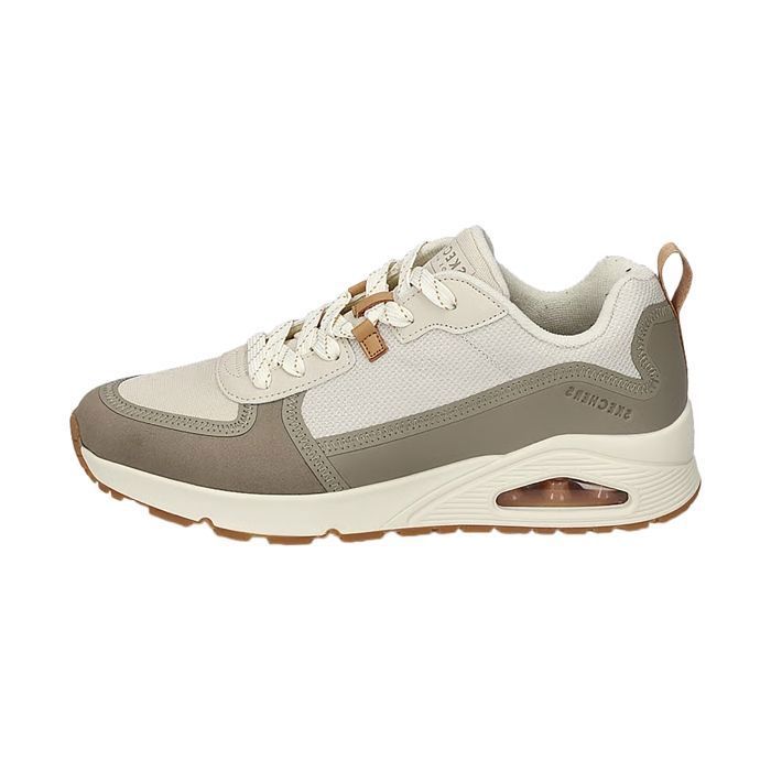 Skechers Basket Basse à Lacets Sckechers Uno Layover - Blanc - Gris