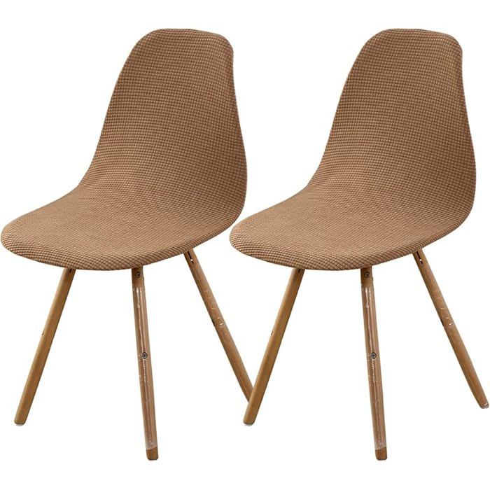 XJYDNCG 2Pcs Housse de Chaise Scandinave Stretch Universelle - Chameau