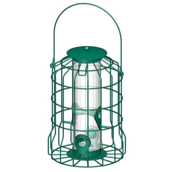 Mangeoire À Graines En Cage Pour Oiseaux Sauvages Dissuade écureuils Et Grands Oiseaux Comme Pigeons Acier Robuste
