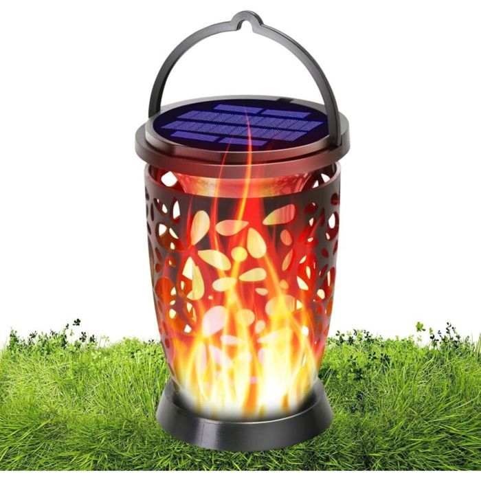 Lanterne solaire - lampe de chemin à flamme vacillante