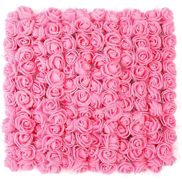Fleurs Artificielles Roses 144 Pieces Fausse Rose Petite Fausse Fleur Rose pour Mariage Pinces à Cheveux FLEUR-PLANTE ARTIFICIELLE
