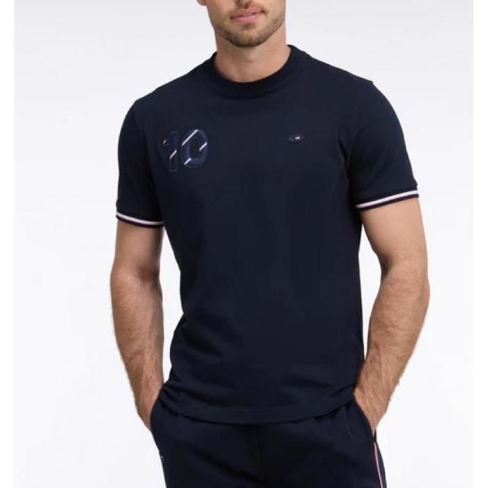 T-shirt Eden Park - XV de France en Coton Brodé - Coupe Droite