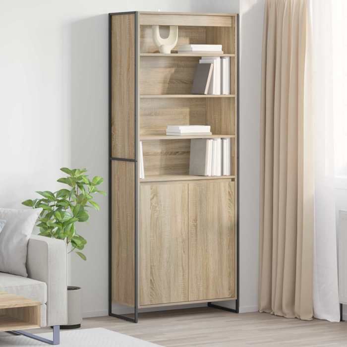 Marron Armoires Hautes 2 pcs Sonoma 79x36x200 cm Bois dingénierie - Meuble Rangement LV30530