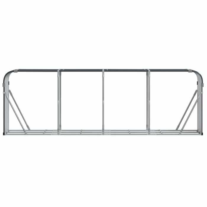 Magnifique Porte-bûches anthracite 300x45x100 cm acier galvanisé - design polyvalent - pour maison - Anthracite 15.32 kg 2026_365298