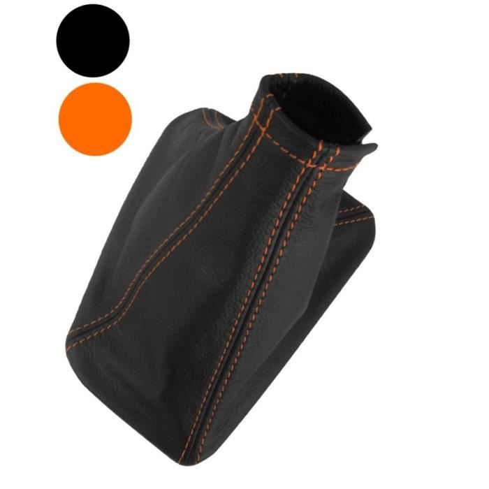 Soufflet Levier De Vitesse Simili Cuir Noir - Coutures Noires - AERZETIX Universel Manuelle