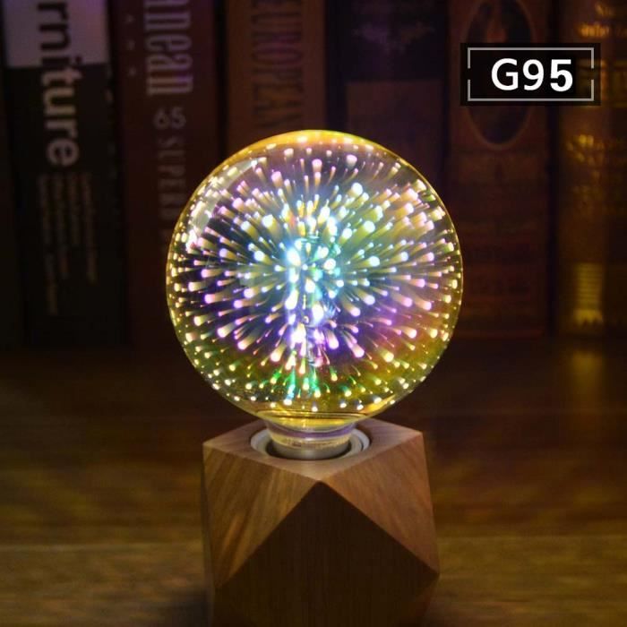 LED Ampoule De Feux D'artifice, ST64 G95 Vis E27 Lumières Décoratives, Feux D'artifice 3D Gypsophila Ampoules Décoratives, 3D Edison Ampoule