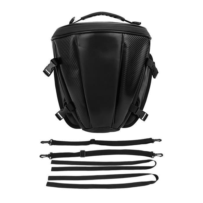 Sacocie Moto Guidon En Cuir PU Étanche - Pochette Outils, Rangement Bouteille D'Eau, Style Rétro - 8