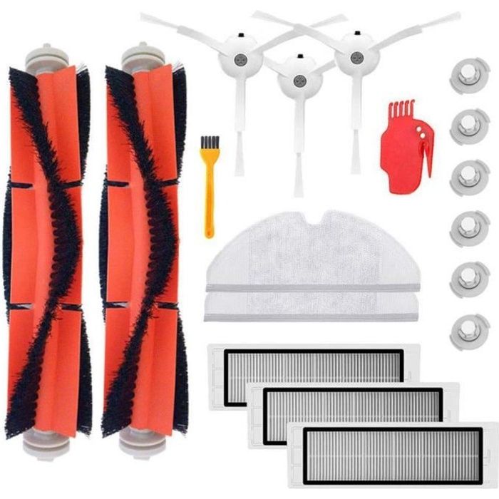 Set Ricambi Per Xiaomi Mi Robot E Roborock S5/S6 MAX - 14 Pezzi: Spazzole Laterali, Filtro HEPA, Spazzola Principale