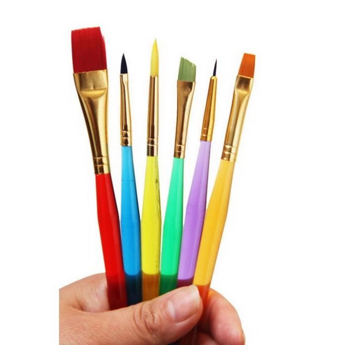 6pcs Pinceaux Enfant Stylo De Peinture Graffiter Fournitures De Bureau Maternelle Jouet Art Cdiscount Maison