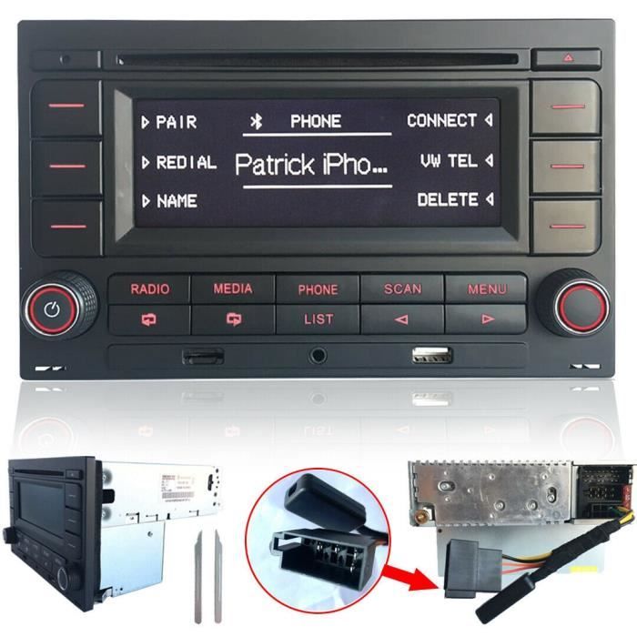 VW Auto radio RCN210 Bluetooth CD MP3 USB pour Golf 4 MK4 Polo Passat B5 -  Cdiscount Auto