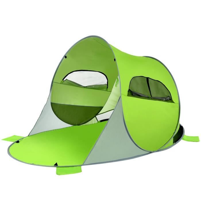 Tente Camping 4-6 Personnes GYMAX - Grand Pare-soleil, 2 Pièces Séparées, Double Toit Imperméable, Facile à Monter Et Robuste - 2