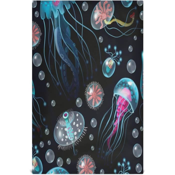 Lot De 6 Torchons Microfibre Ultra Absorbants 20x20 Cm - Noir, Sans Peluches, Double Face Pour Vaisselle Et Nettoyage Efficace