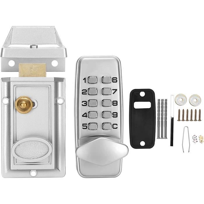 Serrure à Code Mécanique Sans Clé Pour La Sécurité De La Maison – Verrou De Porte étanche Durable Pour Portes En Bois Et Patio