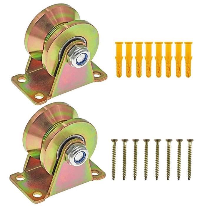 2 Poulies De Levage Nylon - Capacité 160kg - Pour Cable Acier 10mm - Fitness, Cordes à Linge, Rideaux