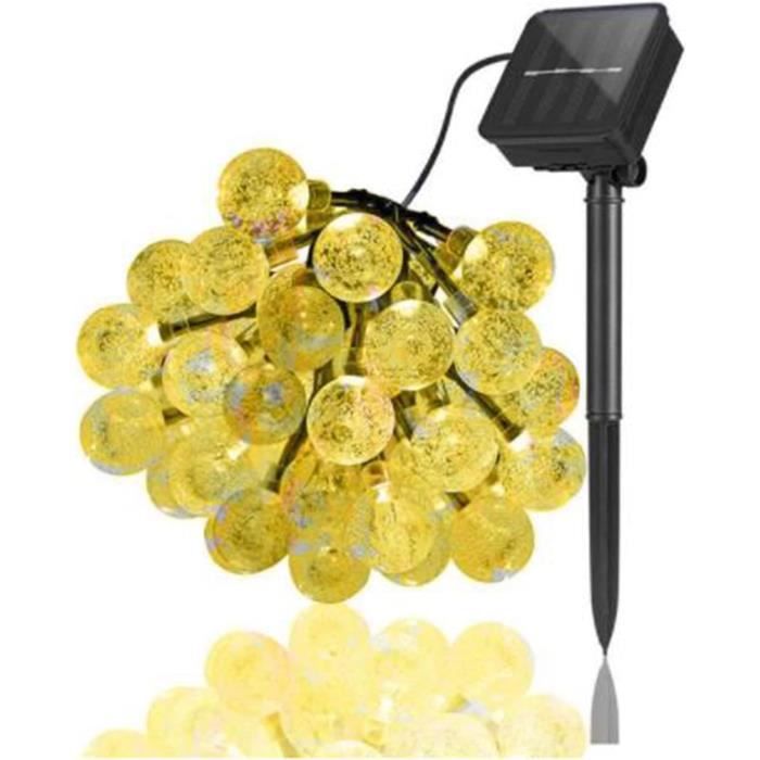 Guirlande Lumineuse Exterieur Solaire 80Ft G40 Guirlandes Lumineuses Avec 42 LED Ampoules Blanc