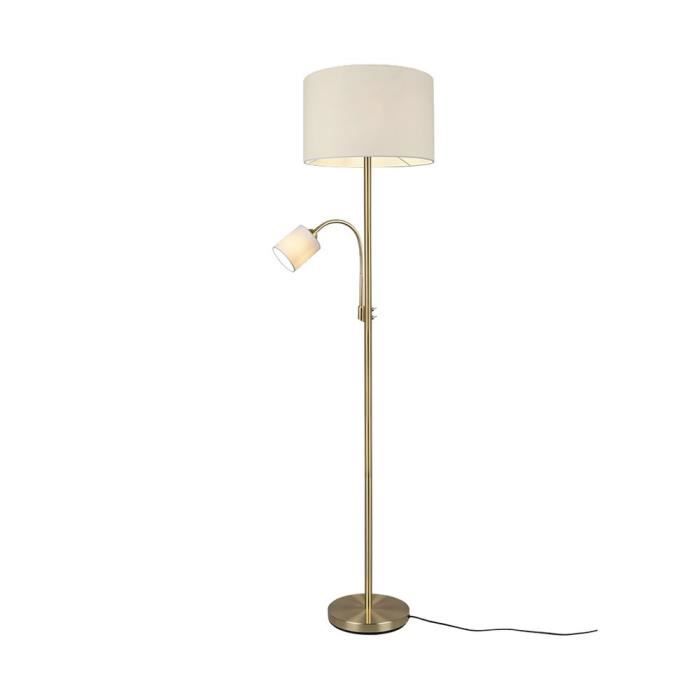 Lampadaire - Hotel - couleur laiton - Hauteur 170 cm - Culot E27