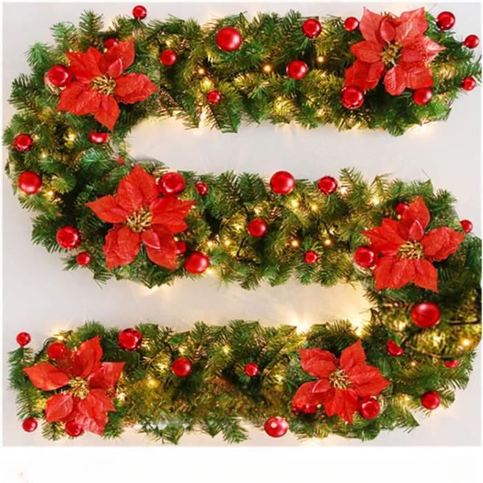 Guirlande De Noël En Lametta Rouge - Lot De 10 X 2 Mètres - Pour Escalier, Cheminée, Décoration Intérieure Et Extérieure - Réutilisable Et Très Brillante - 3