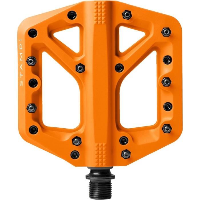 Crank Brothers Pédale Stamp 3 large plateforme, magnésium moulé, noir