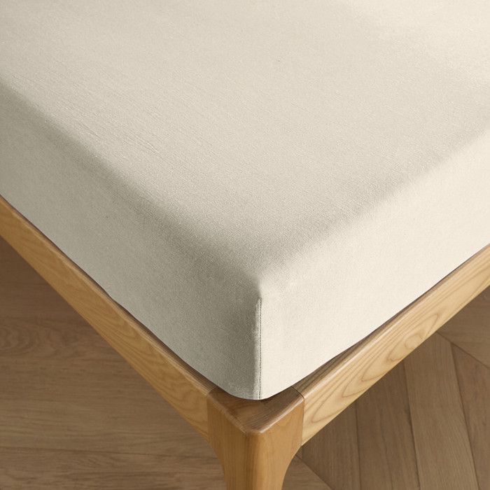 Drap housse 160 x 200 cm bonnet 30 cm Prémium pour lit 2 places - 160x200+30 - Prémium Sable