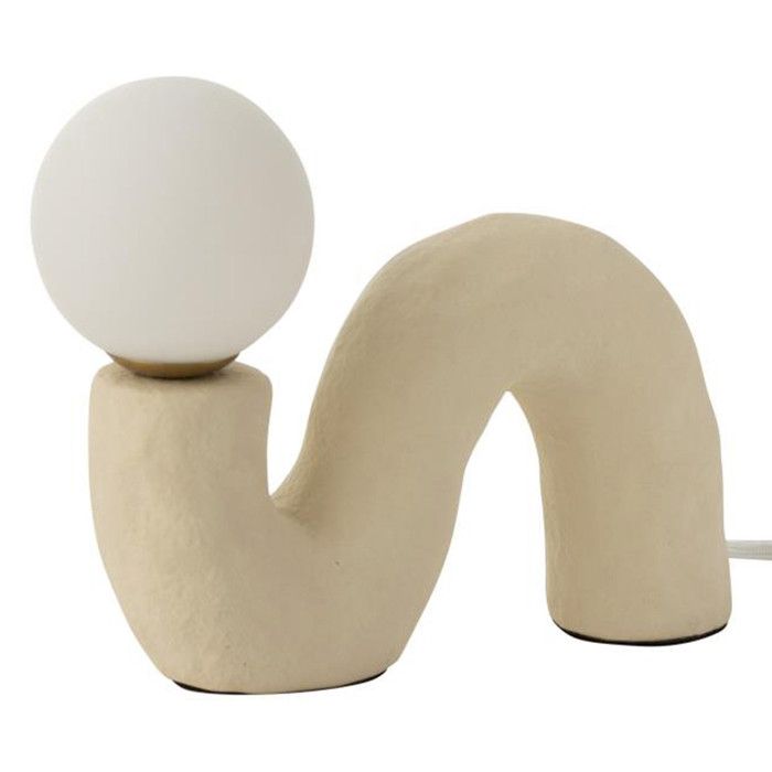 Lampe à Poser Design Pierre 22cm Beige