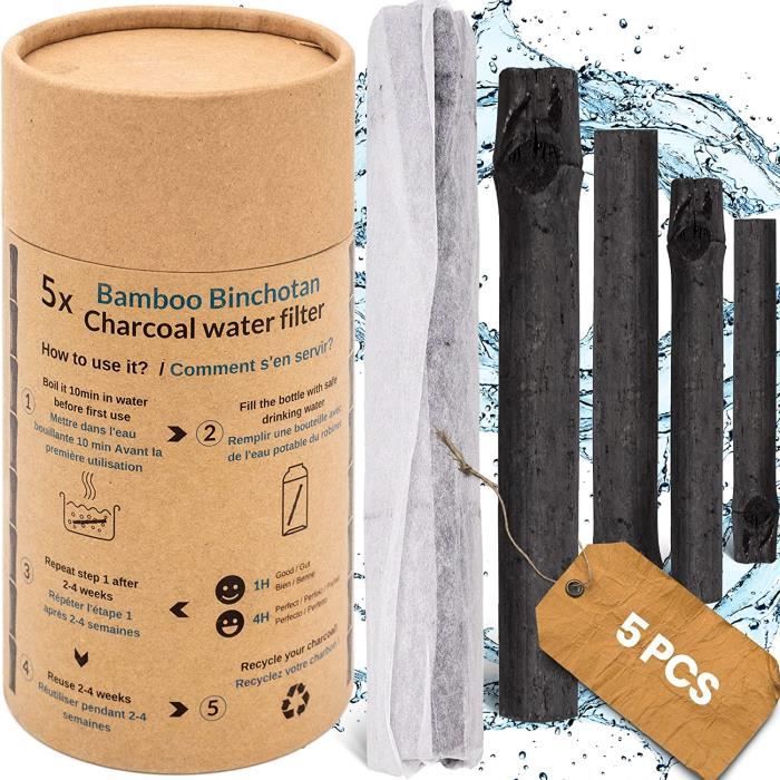 Charbon actif végétal purificateur d'eau Binchotan - Mes courses en vrac