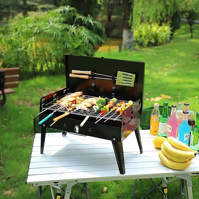 Petit barbecue à charbon portable, portable, mini barbecue à charbon ...