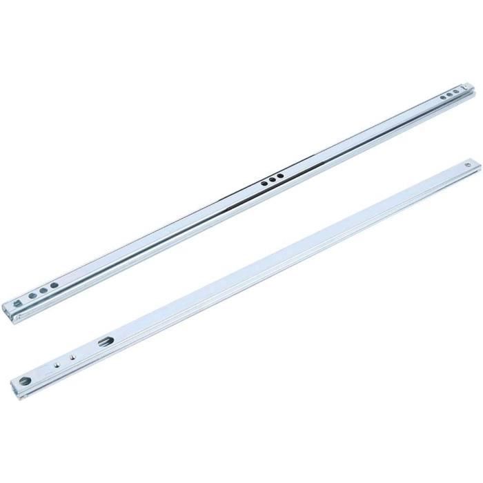 Lot De 4 Glissières De Tiroir Argenté 45,7 Cm