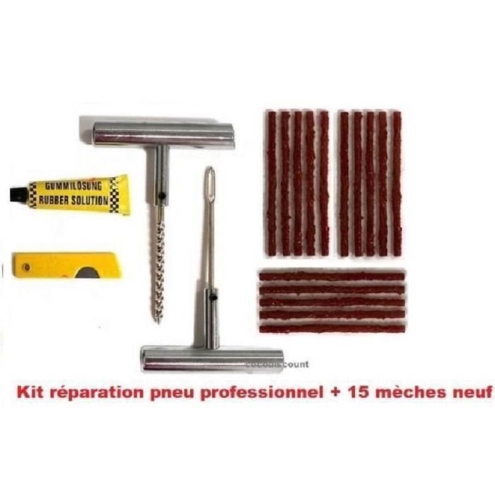 CoFFRET Réparation Pneus Tubeless Pro MAX 4x4 - Kit De Dépannage Urgence Voiture/Moto