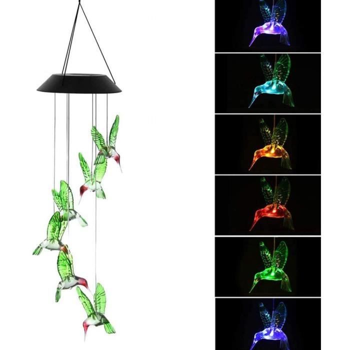 Carillons De Vent,Lumière De Carillon De Vent De Papillon Suspendu