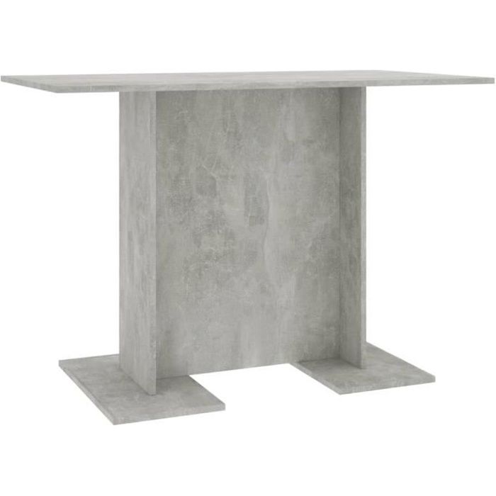 PRO© Table de salle à manger de 4 à 6 personnes Décor - Table à manger Gris béton 110 x 60 x 75 cm Aggloméré 53691 :-)
