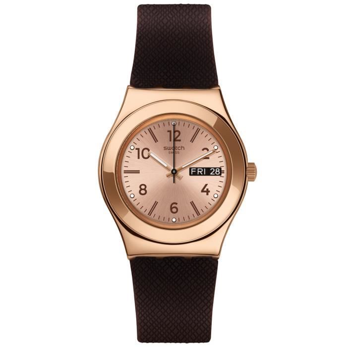 Swatch YLG701 Montre Femme Brownee