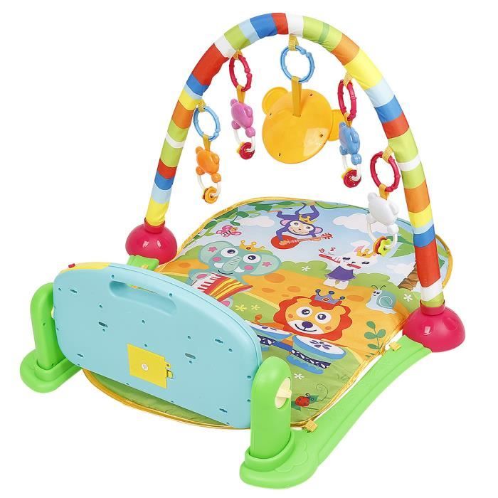 Tapis D'Éveil Bébé Avec Piano - 5 Jouets Amovibles - Dès La Naissance - Gym Activité