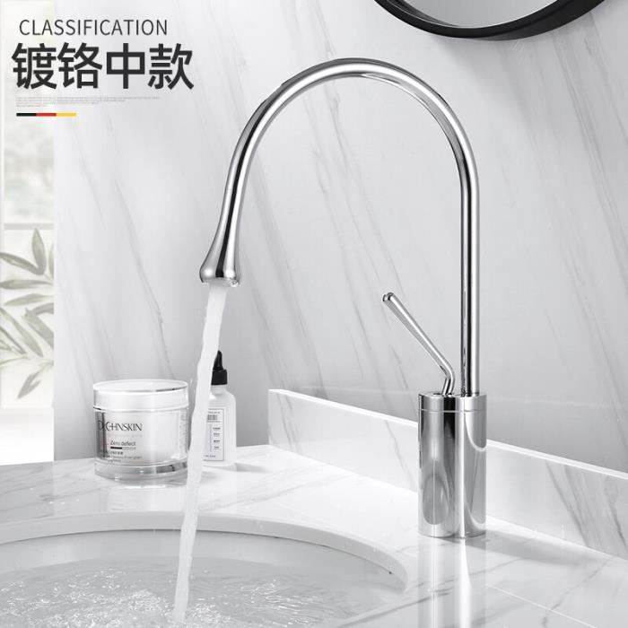 Robinet, mitigeur rond design noir, LB-M8143B