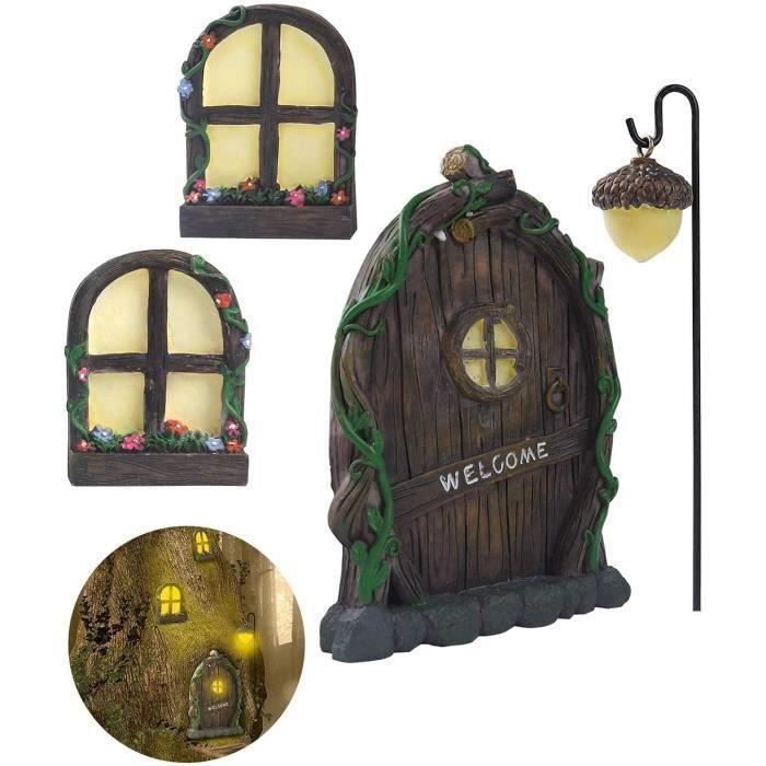 Porte d'arbre de Fée, Porte et Fenêtres d'arbre de Fée Miniatures Porte et Fenêtres de Fée pour Arbres Accessoires de Décoration D'extérieur de Jardin de Fées Miniatures pour Mur Porte d'arbre de Fée, Porte et Fenêtres d'arbre de Fée Miniatures Porte et Fenêtres de Fée pour Arbres Accessoires de Décoration D'extérieur de Jardin de Fées Miniatures pour Mur