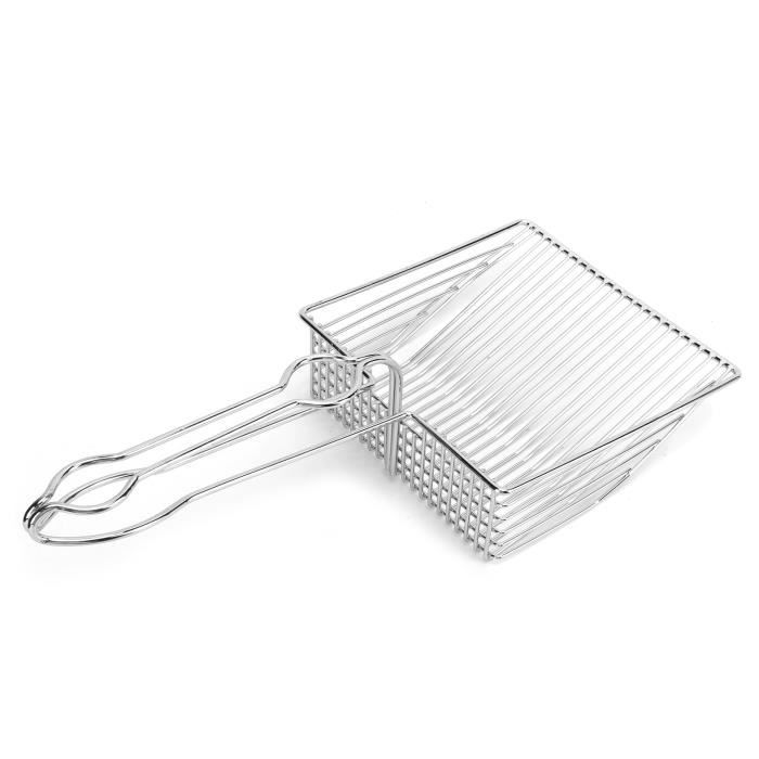 Comparer les prix de Cikonielf tamis à litière pour chat Pelle à litière pour chat en acier inoxydable Pelle en métal pour litière pour chat pour