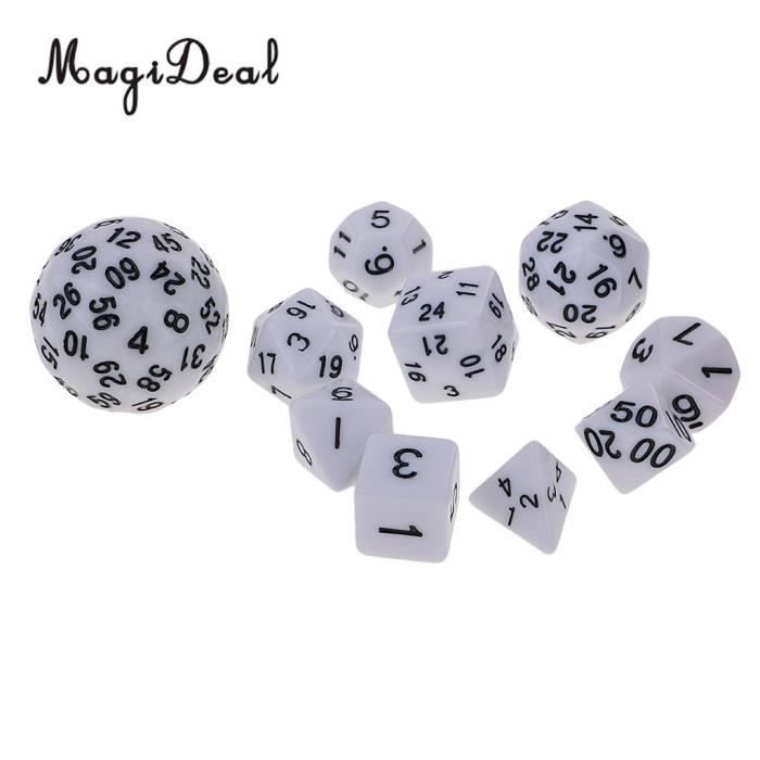 Dés en bois à 6 faces avec numéros 1 à 6, 10 pièces, pour jeux de société Dés en bois à 6 faces avec numéros 1 à 6, 10 pièces, pour jeux de société
