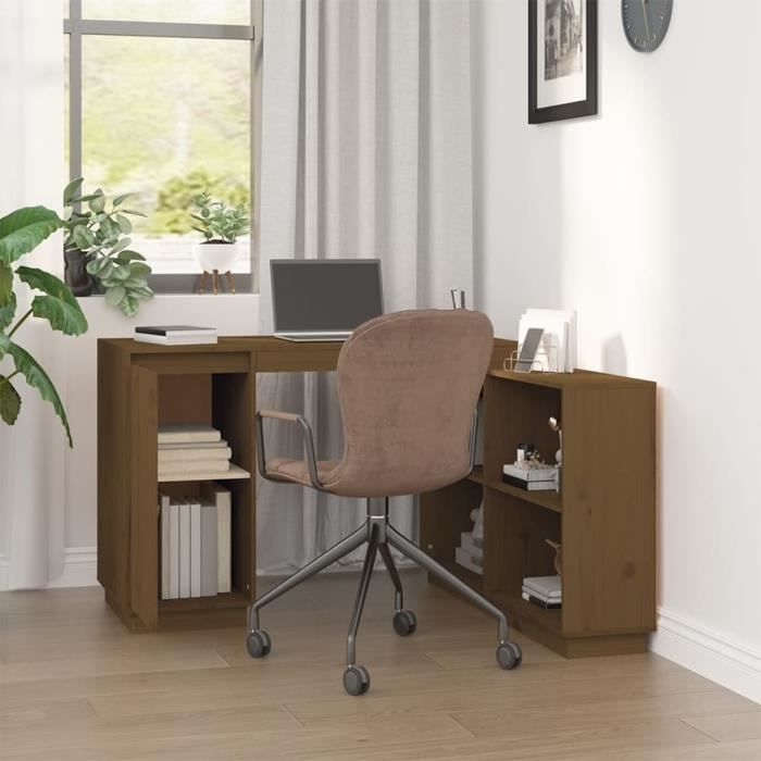 Bureau droit vidaXL Bureau d'ordinateur avec tiroir marron 110x50x75 cm
