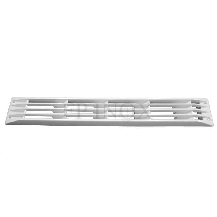 Grille Aération Rectangulaire en Plastique 201 x 101 mm Blanche