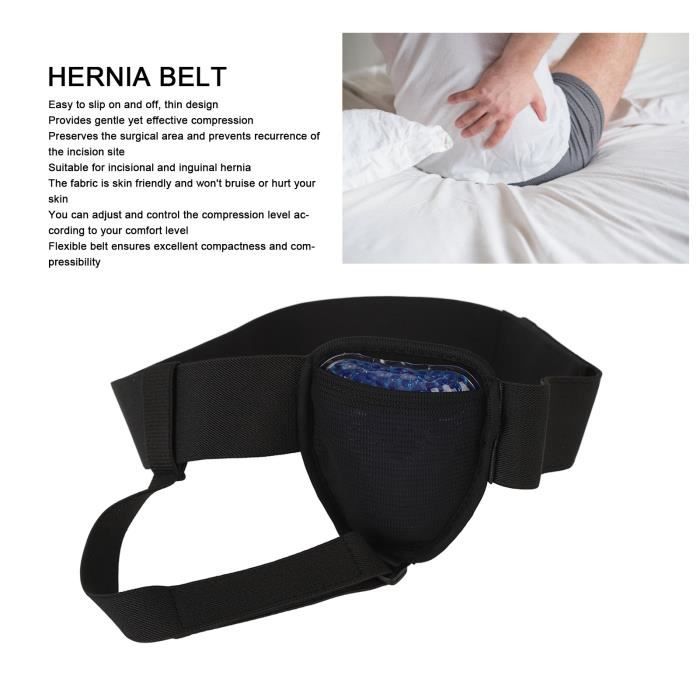 Ceinture De Soutien Abdominal Wonder Care Pour Hernie - Noir, Réglable, Soulagement Douleur Post-opératoire