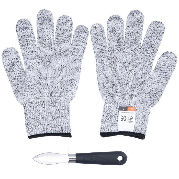 Garosa gants de couteau d'écaillage d'huîtres Couteau à huîtres Protection  de niveau 5 Résistant à l'abrasion Résistant à la - Cdiscount Maison