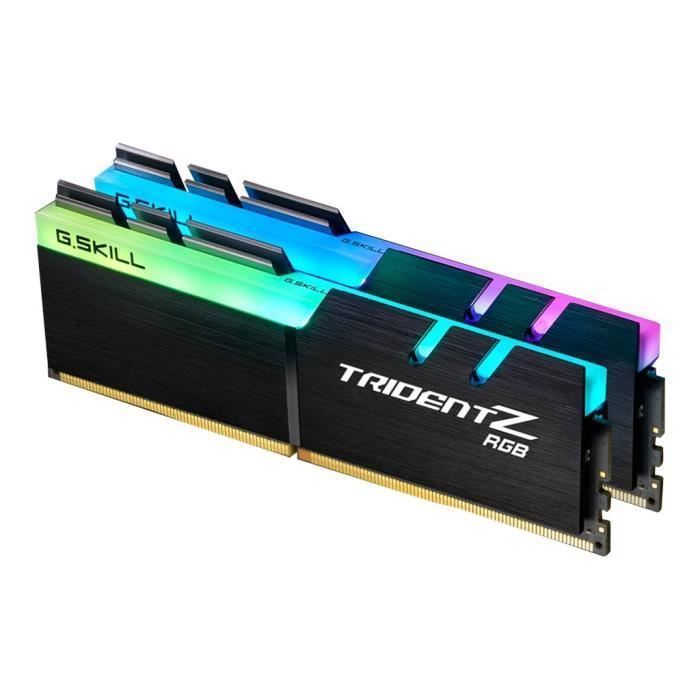 Top achat Memoire PC G.SKILL Mémoire PC Trident Z RGB - 16 Go - PC4-33000 / DDR4 4133 Mhz F4-4133C17D-16GTZR DDR4 pas cher Achat Memoire PC G.SKILL Mémoire PC Trident Z RGB - 16 Go - PC4-33000 / DDR4 4133 Mhz F4-4133C17D-16GTZR DDR4 pas cher