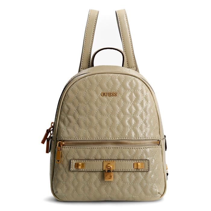 GUESS House Party Backpack Cream Logo Multi [207443] - sac à dos sac a