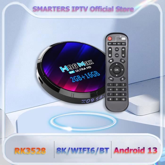 Boîtier Smart TV H96 Max RK3528 – 4Go RAM / 64Go ROM – Android 13 – Neuf