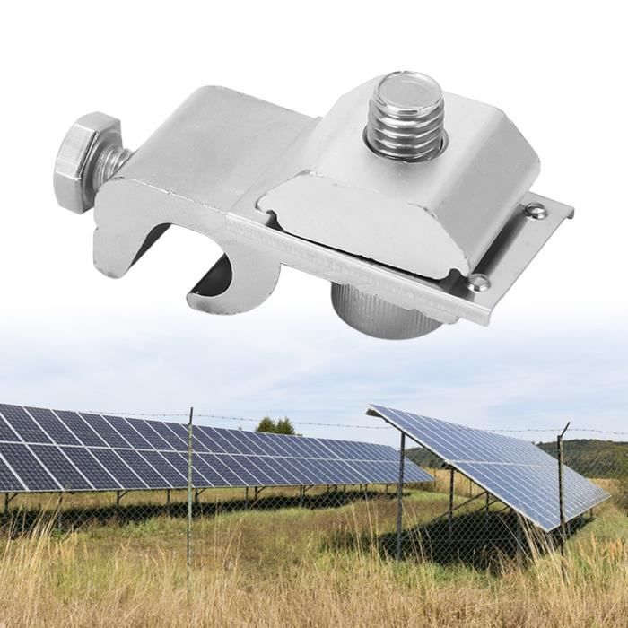 Clips De Mise à Terre Panneau Solaire - 10 Pièces Support Fixation Aluminium Robuste Pour Installation PV