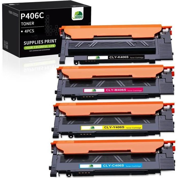 4x Samsung CLTP406C CLT406S Cartouches Toner compatible Xpress CLX
