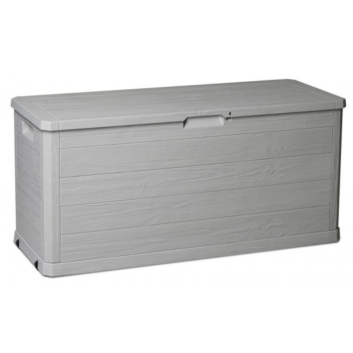 malle de rangement xxl 280 litres gris taupe