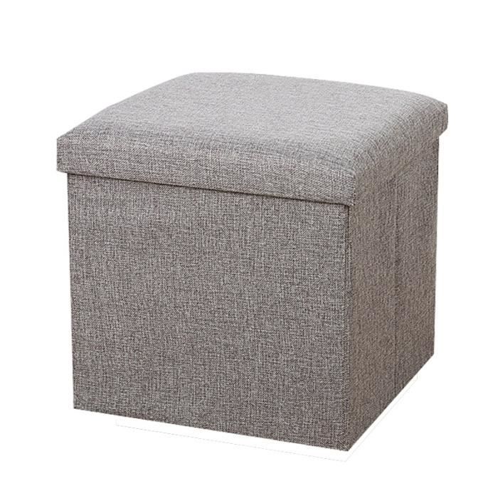 Pouf rangement zero 525 37,5 x 37,5 x 41 cm Noir, argent | Leroy Merlin