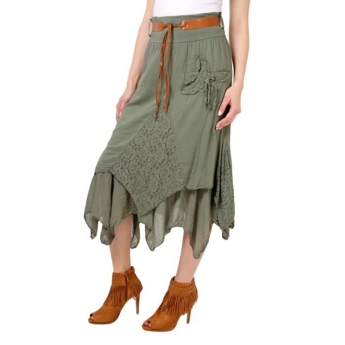 Jupe Longue Bohème 100% Lin - Marque Stockerpoint - Taille 38 - Neuve Avec Étiquette - Style Élégant Et Naturel